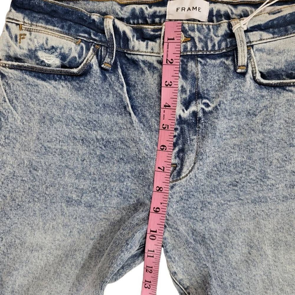 Frame Denim Le High Straight Lombard Stonewash Pattern Size 31 - Picture 8 of 9